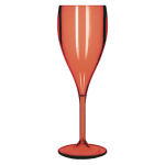 Wiederverwendbares Champagnerglas aus Tritan®-Kunststoff, hergestellt in der EU, 160 ml farbe rot-transparent