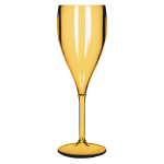 Wiederverwendbares Champagnerglas aus Tritan®-Kunststoff, hergestellt in der EU, 160 ml farbe gelb-transparent