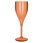 Wiederverwendbares Champagnerglas aus Tritan®-Kunststoff, hergestellt in der EU, 160 ml farbe orange-transparent