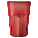 Wiederverwendbarer Becher aus Tritan®-Kunststoff, in Europa hergestellt, 560 ml farbe rot-transparent