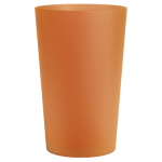 Wiederverwendbarer Kunststoffbecher, in Europa hergestellt, 390 ml farbe orange