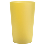 Wiederverwendbarer Kunststoffbecher, in Europa hergestellt, 390 ml farbe gelb-transparent