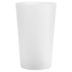 Wiederverwendbarer Kunststoffbecher, in Europa hergestellt, 390 ml farbe transparent