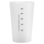 Wiederverwendbarer Kunststoffbecher, in Europa hergestellt, 390 ml farbe transparent