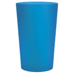 Wiederverwendbarer Kunststoffbecher, in Europa hergestellt, 390 ml farbe cyan-blau