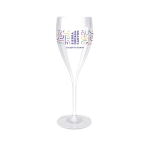 Sektflöte aus SAN-Kunststoff, in der EU hergestellt, 140 ml farbe transparent