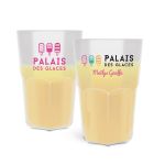Wiederverwendbarer Kunststoffbecher, BPA-frei, in Frankreich hergestellt, 400 ml farbe transparent