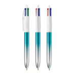 Kugelschreiber aus Kunststoff, hergestellt in der EU, mit Mehrfarbmechanismus, 4 Farben, BIC® farbe türkis