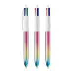 Kugelschreiber aus Kunststoff im Farbverlauf-Design mit 4-Farben-Tinte Gradient BIC® farbe mehrfarbig