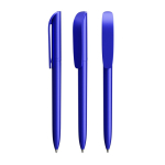 Drehkugelschreiber aus Kunststoff mit schwarzer Tinte Super Clip Glacé BIC® farbe blau