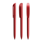 Drehkugelschreiber aus Kunststoff mit schwarzer Tinte Super Clip Glacé BIC® farbe rot