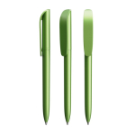 Drehkugelschreiber aus Kunststoff mit schwarzer Tinte Super Clip Glacé BIC® farbe grün