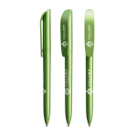 Drehkugelschreiber aus Kunststoff mit schwarzer Tinte Super Clip Glacé BIC® farbe grün