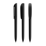 Drehkugelschreiber aus Kunststoff mit schwarzer Schrift Super Clip Soft BIC® farbe schwarz