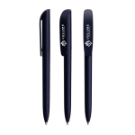 Drehkugelschreiber aus Kunststoff mit schwarzer Schrift Super Clip Soft BIC® farbe marineblau
