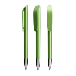 Nachfüllbarer Kunststoff-Kugelschreiber mit schwarzer Tinte Super Clip Glacé BIC® farbe grün