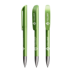 Nachfüllbarer Kunststoff-Kugelschreiber mit schwarzer Tinte Super Clip Glacé BIC® farbe grün
