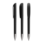 Nachfüllbarer Kunststoffkugelschreiber mit schwarzer Tinte Super Clip Soft BIC® farbe schwarz