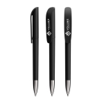 Nachfüllbarer Kunststoffkugelschreiber mit schwarzer Tinte Super Clip Soft BIC® farbe schwarz