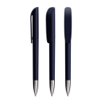 Nachfüllbarer Kunststoffkugelschreiber mit schwarzer Tinte Super Clip Soft BIC® farbe marineblau