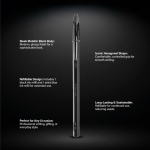 Metall-Kugelschreiber mit Nachfüllminen und schwarzer Schrift Cristal® Re’New Black BIC®