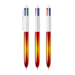Kugelschreiber aus Kunststoff mit Metallic-Finish und 4-Farben-Tinte Flags BIC® farbe gelb