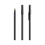 Kugelschreiber aus Kunststoff im klassischen Design mit schwarzer Schrift Round Stic BIC® farbe schwarz
