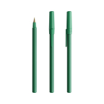Kugelschreiber aus Kunststoff im klassischen Design mit schwarzer Schrift Round Stic BIC® farbe grün