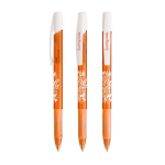 Kunststoff-Kugelschreiber mit Druckmechanik, einziehbar, und blauer Tinte BIC® farbe orange-transparent