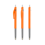 Einziehbarer, ergonomischer Kugelschreiber aus Kunststoff mit blauer Tinte BIC® farbe orange