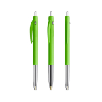 Einziehbarer, ergonomischer Kugelschreiber aus Kunststoff mit blauer Tinte BIC® farbe apfelgrün