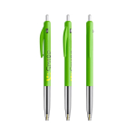 Einziehbarer, ergonomischer Kugelschreiber aus Kunststoff mit blauer Tinte BIC® farbe apfelgrün