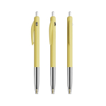 Einziehbarer, ergonomischer Kugelschreiber aus Kunststoff mit blauer Tinte BIC® farbe pastellgelb