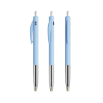 Einziehbarer, ergonomischer Kugelschreiber aus Kunststoff mit blauer Tinte BIC® farbe pastellblau