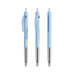 Einziehbarer, ergonomischer Kugelschreiber aus Kunststoff mit blauer Tinte BIC® farbe pastellblau