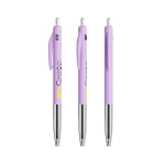 Einziehbarer, ergonomischer Kugelschreiber aus Kunststoff mit blauer Tinte BIC® farbe lila
