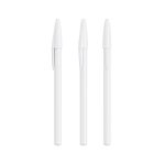 Kugelschreiber aus Kunststoff mit klassischer Kappe und schwarzer Tinte Style BIC® farbe weiß