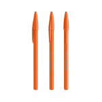 Kugelschreiber aus Kunststoff mit klassischer Kappe und schwarzer Tinte Style BIC® farbe orange