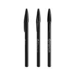 Kugelschreiber aus Kunststoff mit klassischer Kappe und blauer Schrift Style BIC® farbe schwarz