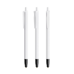 Kugelschreiber aus Kunststoff mit Touchpen und blauer Tinte Clic Stic BIC® farbe weiß