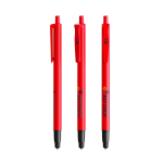 Kugelschreiber aus Kunststoff mit Touchfunktion und schwarzer Schrift Clic Stic BIC® farbe rot