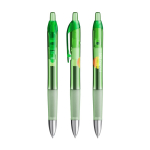 Einziehbarer Kunststoff-Kugelschreiber mit blauer Tinte Intensity® Gel Clic BIC® farbe grün-transparent