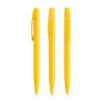 Kugelschreiber aus Kunststoff mit personalisierbarem Clip und blauer Tinte BIC® farbe gelb