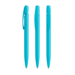 Kugelschreiber aus Kunststoff mit personalisierbarem Clip und blauer Tinte BIC® farbe cyan-blau