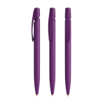 Kugelschreiber aus Kunststoff mit personalisierbarem Clip und blauer Tinte BIC® farbe purpurfarben