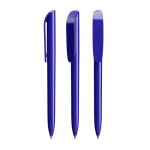 Kugelschreiber aus Kunststoff mit breitem Clip und blauer Schrift BIC® farbe blau