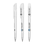 Kugelschreiber aus Kunststoff mit großem Clip und schwarzer Tinte BIC® farbe weiß-transparent