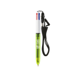 Kugelschreiber aus Kunststoff mit Lanyard, 3 Farben Tinte und 1 Textmarker BIC® Ansicht mit Druckbereich