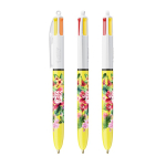 Kugelschreiber aus Kunststoff mit gelbem Schaft und 4-Farben-Tinte Sun BIC® farbe gelb