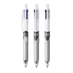 Multifunktions-Kugelschreiber aus Kunststoff mit 3 Tinten und Druckbleistift BIC® farbe weiß/grau